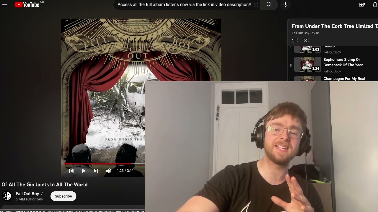 Fall Out Boy - From Under The Cork Tree Full Album Reaction
