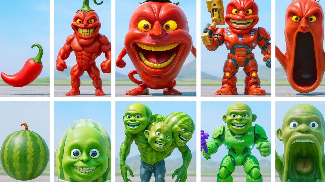 Every Pepperdindun Evolution Battles Cursed Lin Gang Melon &ndash; Who Will Win? In Garry&rsquo;s Mod!