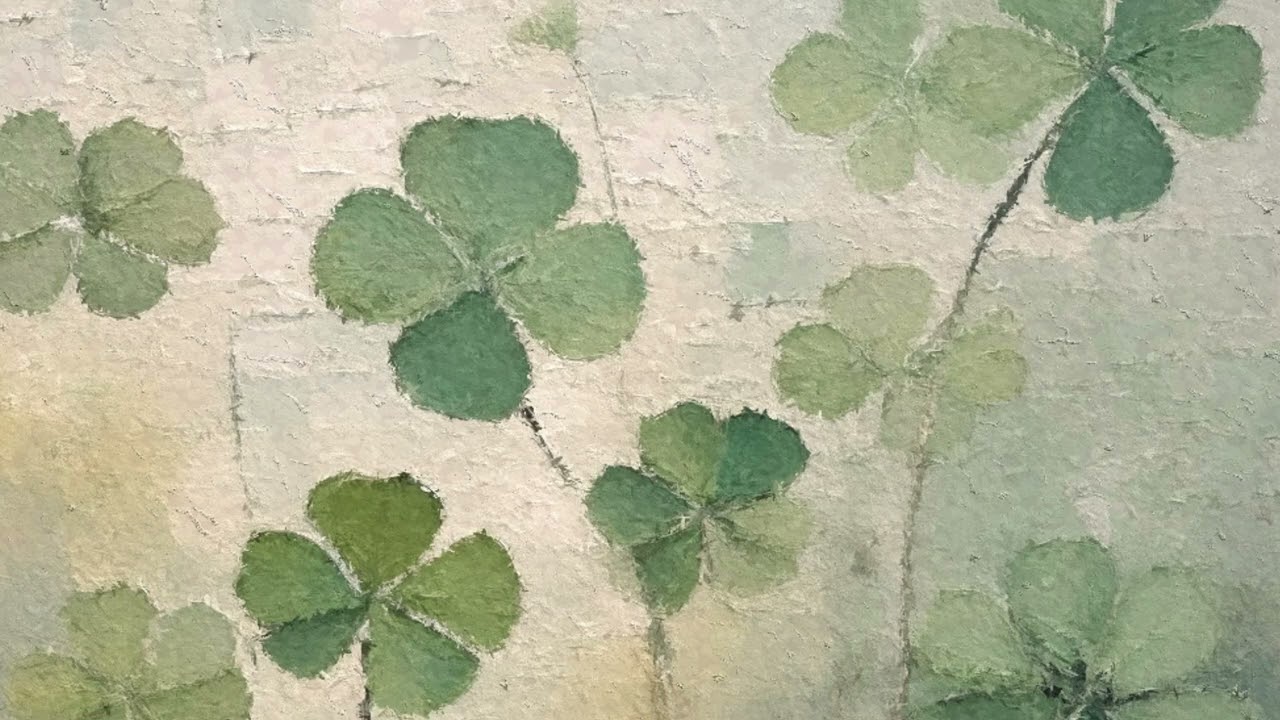 Art for TV • Vintage Clovers Screensaver • Abstract Shamrock Slideshow • St Patrick’s Day Gallery