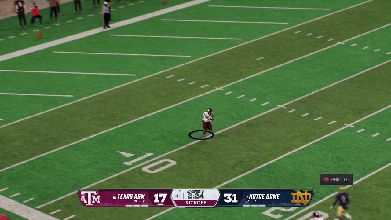 CFB 26 Playoffs Rd 1: #10 Texas A&M vs #7 Notre Dame