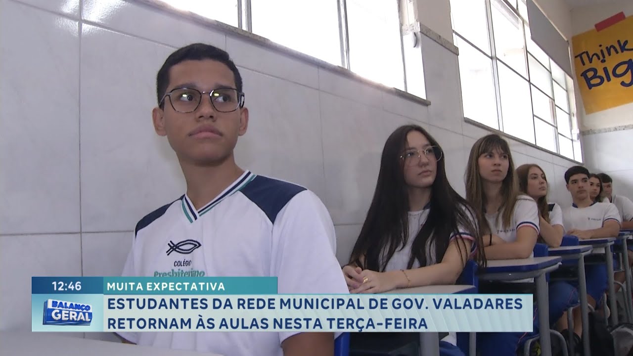 Volta às aulas: Alunos retornam às salas das escolas de Gov. Valadares.