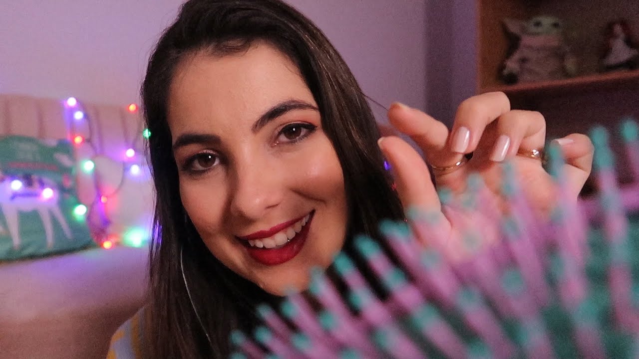 ASMR: ESCOVA&Ccedil;&Atilde;O, &Oacute;LEO E MASSAGEM