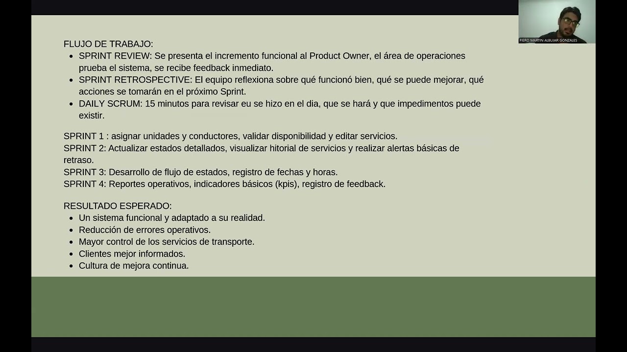 SCRUM TRANSPORTES ALBUJAR