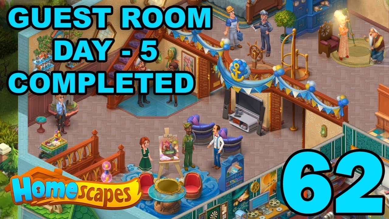 HOMESCAPES STORY WALKTHROUGH - GUEST ROOM - DAY 5 COMPETED - GAMEPLAY - #62