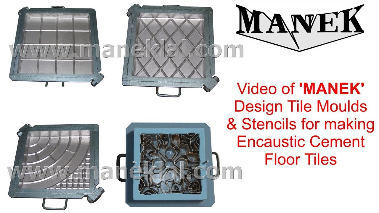 'MANEK' Factory making Textured Cement Tiles / Mosaic Tiles / Encaustic Flooring Tiles with Stencil