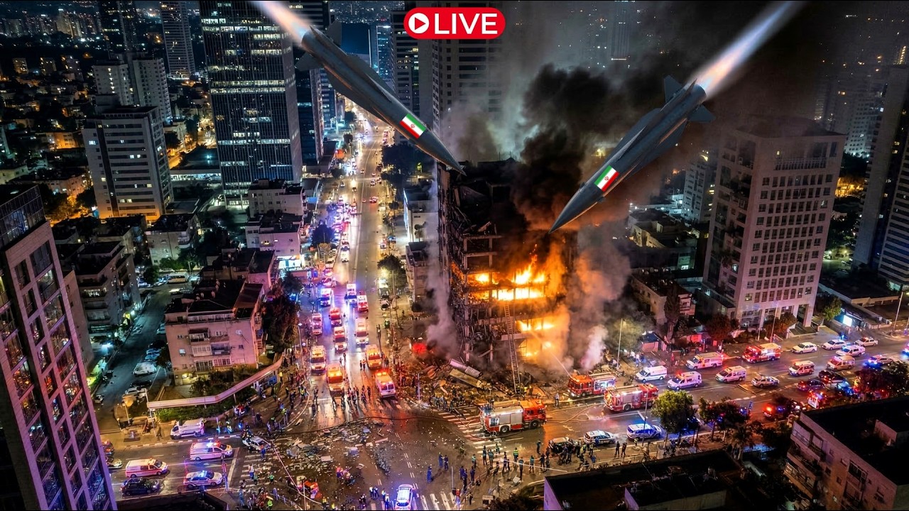 🔴Baru Saja malam ini 80 Rudal malaikat maut Iran Bombardir AS-Israel !! Tel Aviv Mencekam