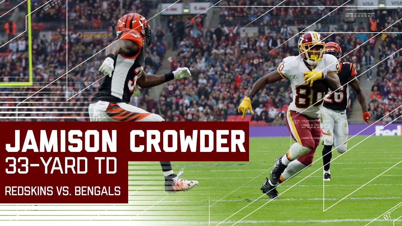 Vernon Davis' 26-Yard Grab & Jamison Crowder's 33-Yard TD Catch! | Redskins vs. Bengals | NFL