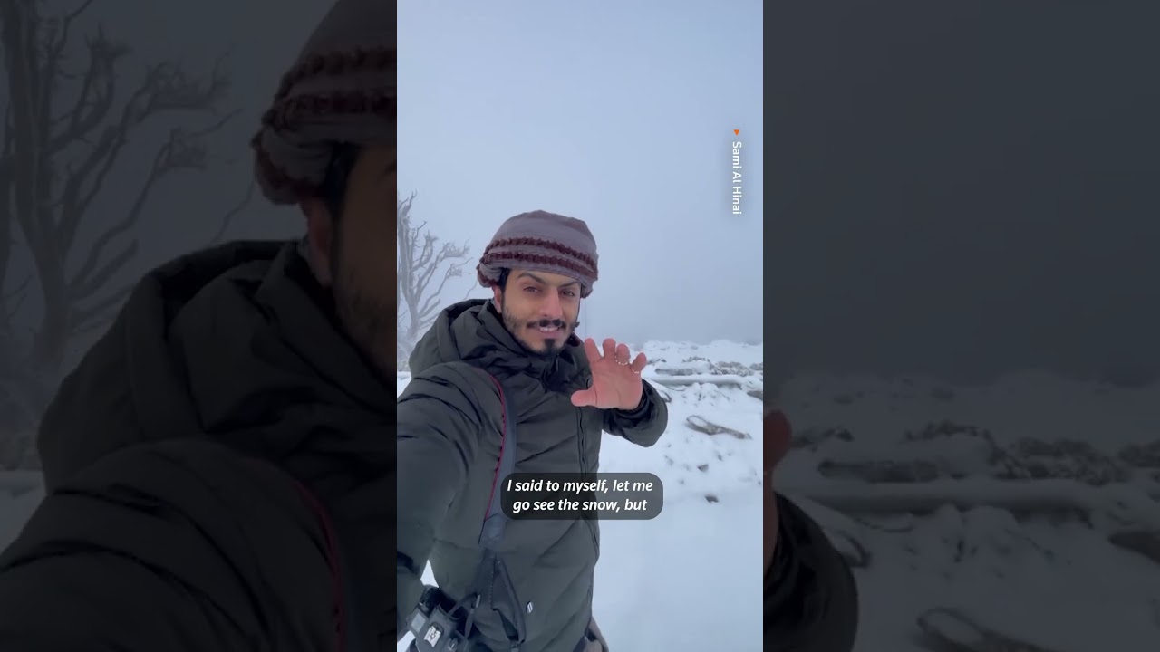 Rare snowfall in Oman
