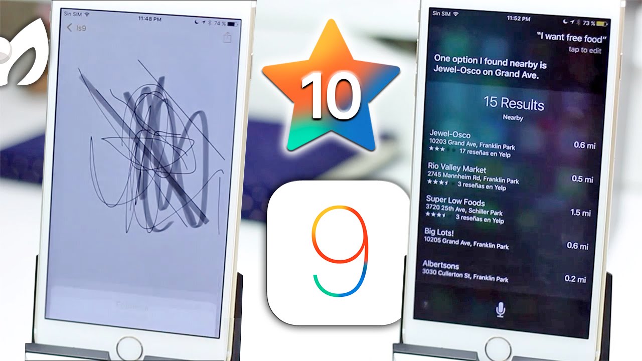 Top 10 NUEVAS FUNCIONES iOS 9 (Hands On)
