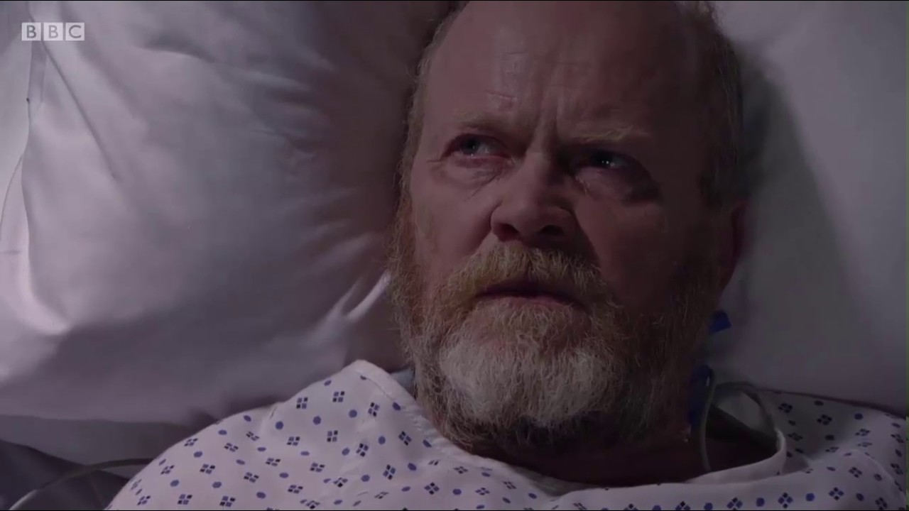 Eastenders Max see Phil in hospital 30th Dec 2016