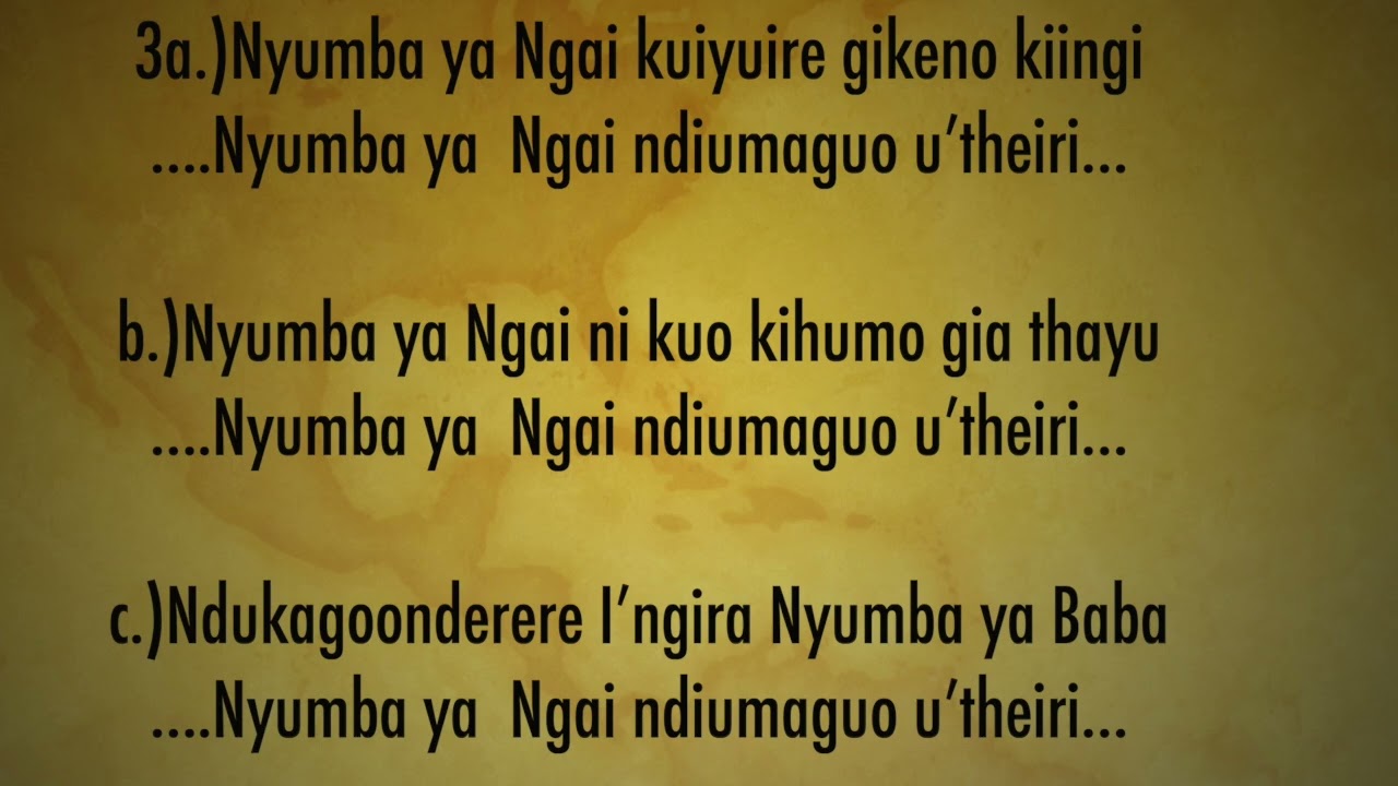 NYÛMBA YA NGAI NDIUMAGWO ÛTHERI BY SIMON MUTHUKIA