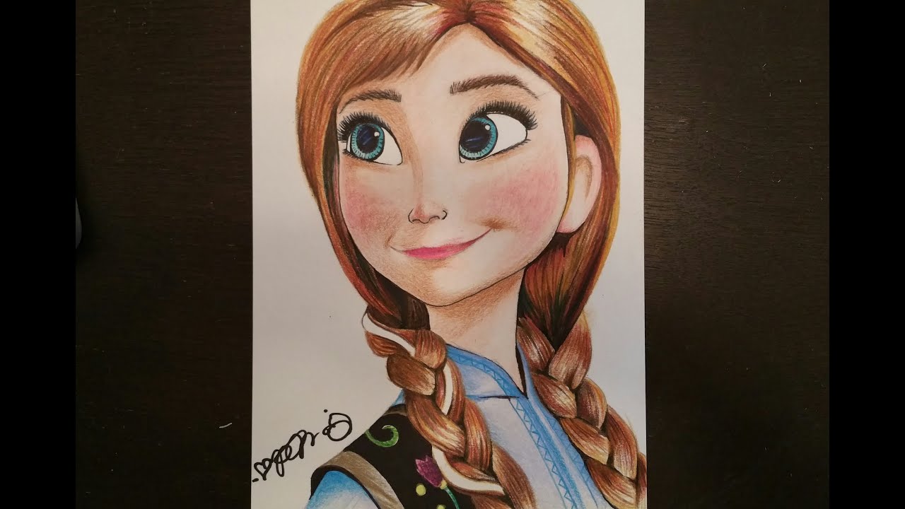 Drawing Time Lapse: Frozen (Anna)