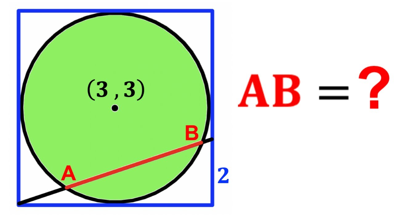 Can you find the chord AB length? | (Circle) | #math #maths | #geometry