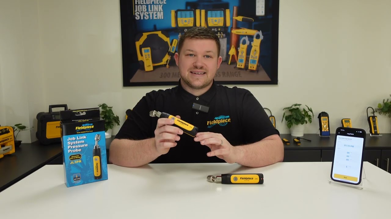 Fieldpiece JL3PR Job Link® System Pressure Probes: Data logging feature