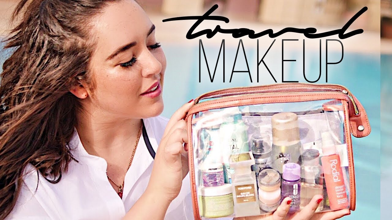 Travel Make Up Bag Deutsch I Whats in our travel makeup bag