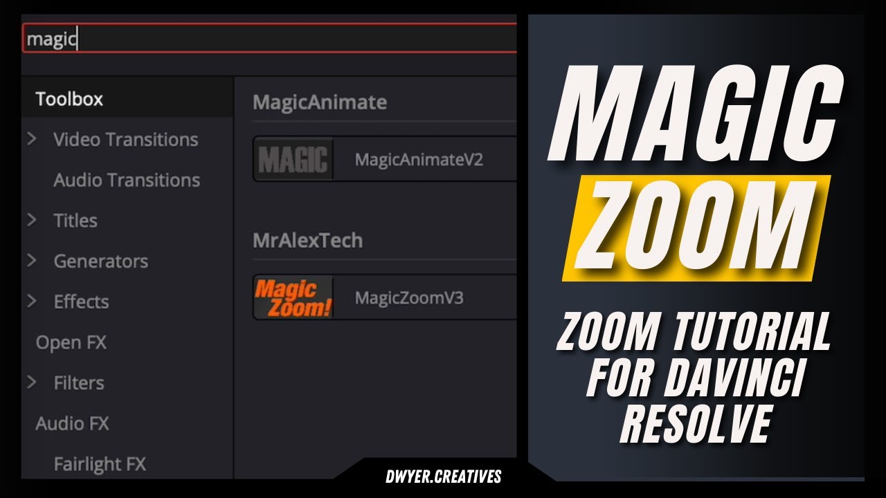 How To Add A Zoom Effect In Davinci Resolve | Using Magic Zoom by MrAlexTech