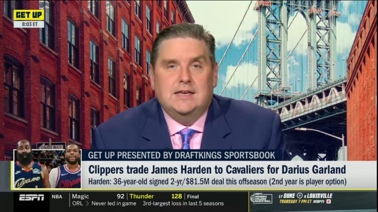 GET UP | Brian Windhorst Explains why Cavaliers’ trade for James Harden was a worthwhile risk
