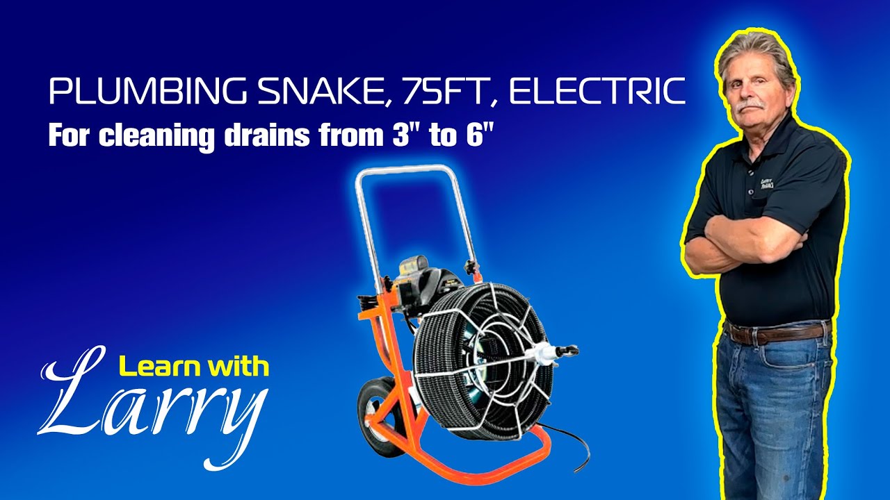75ft Electric Snake | Fast and Efficient Drain Cleaning