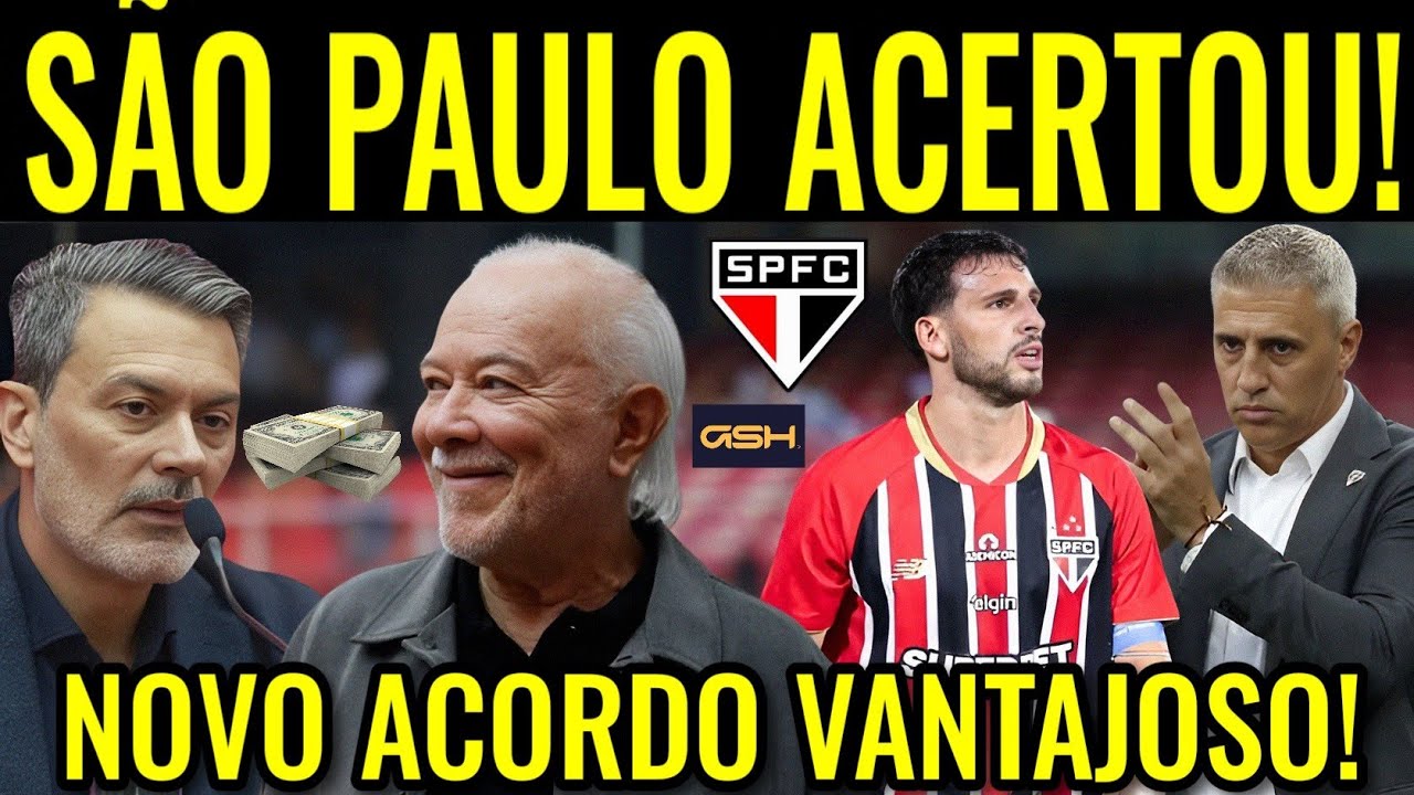 EXCELENTE NOT&Iacute;CIA CHEGOU LOGO CEDO NO TRICOLOR! S&Atilde;O PAULO SURPREENDE E FECHA ACORDO VANTAJOSO 