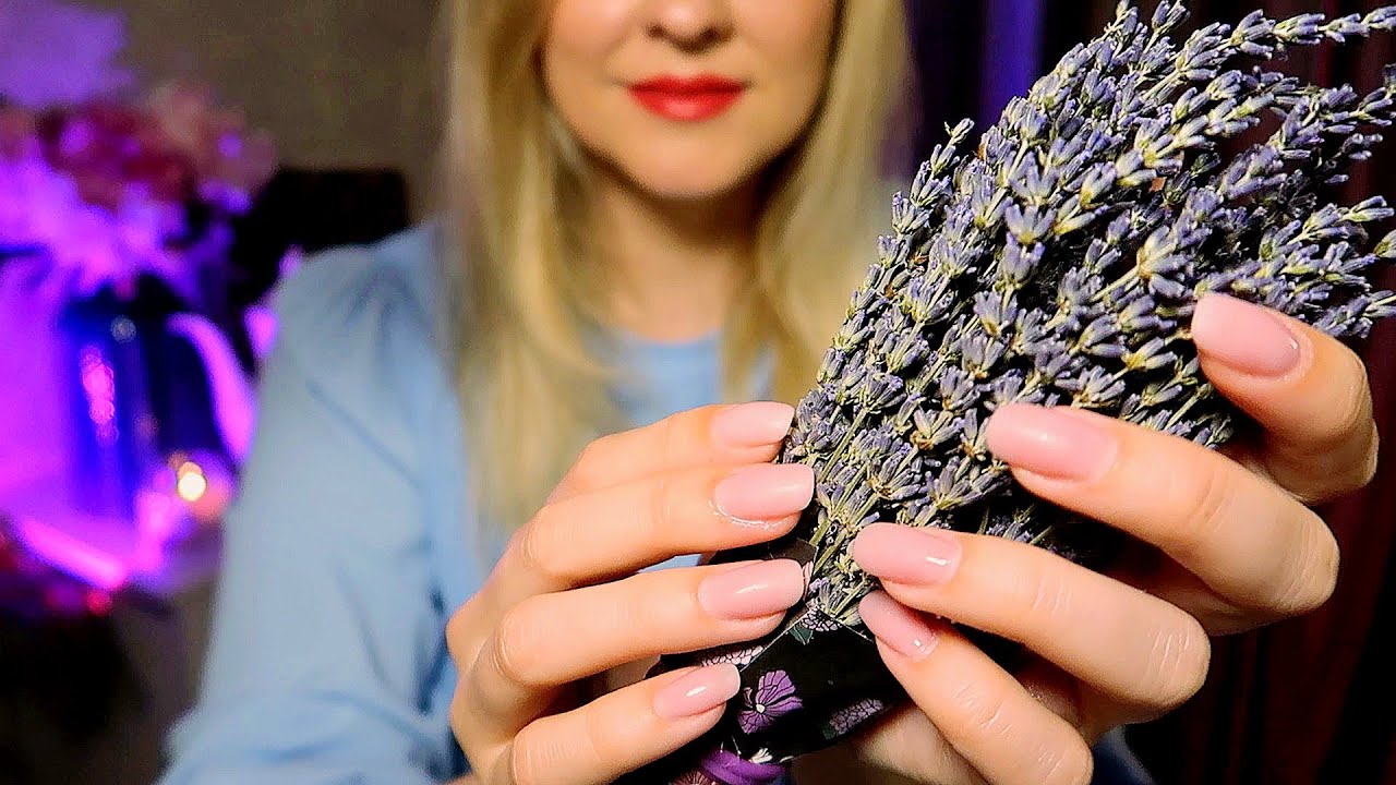 ASMR • Relaxing Lavender Bath 🪻 (Candle, Foam, Serum, Sleep Mask) • Layered sounds • Soft Spoken