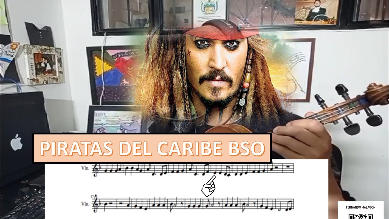 PIRATAS DEL CARIBE #TUTORIAL #VIOLIN