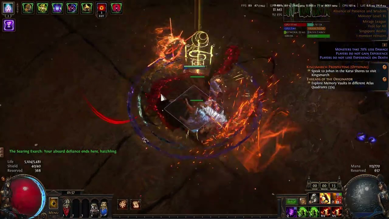 Str Stacking Heavy Strike of Trarthus vs Uber Exarch (PoE 3.28 Mirage)