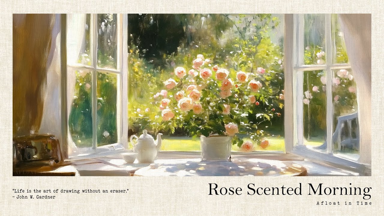 Rose Scented Morning | A playlist for a quiet morning | Work Study Focus Stress Relief Calm Relaxing