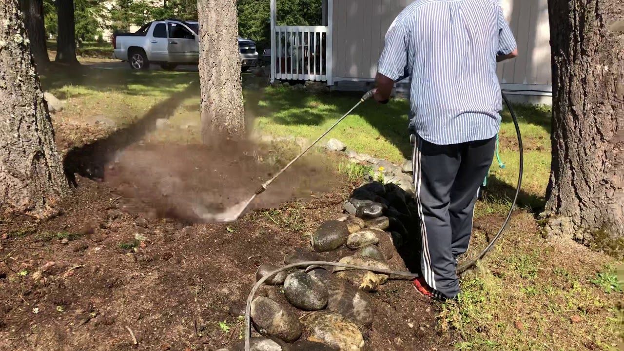 Organic weed removal natural pesticide free Hydrotilling Pressure washer