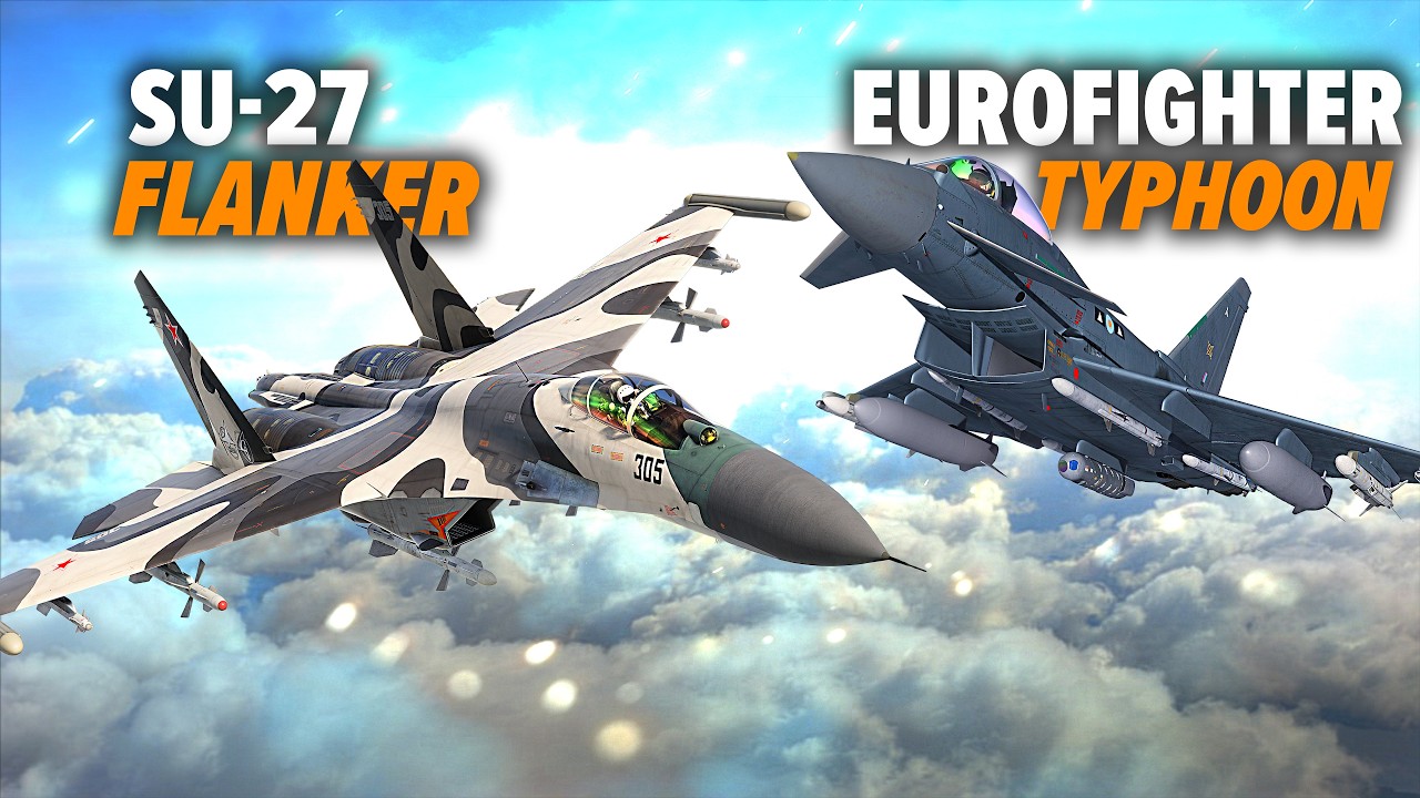 Su-27 Flanker Fights Eurofighter Typhoon | DCS World