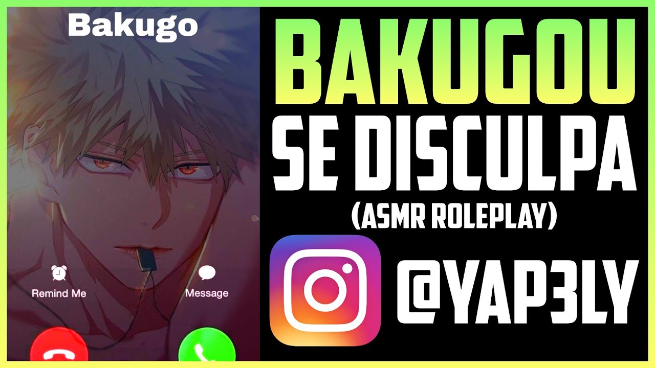 Bakugou se disculpa 😔 | ASMR Anime Español | ASMR Boku no hero | Bakugou ASMR