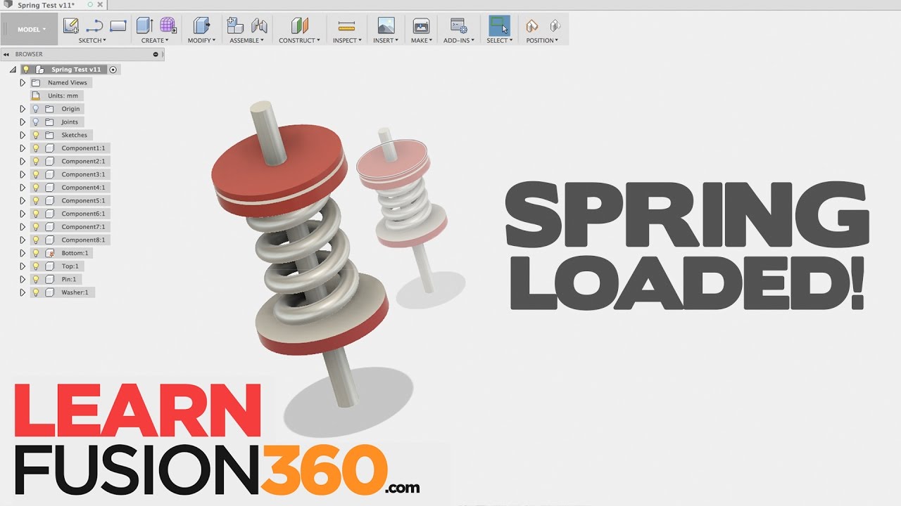 Смоделируйте РАБОТАЮЩУЮ пружину в Fusion 360! (СОВЕТ ДЛЯ СПЕЦИАЛИСТОВ)