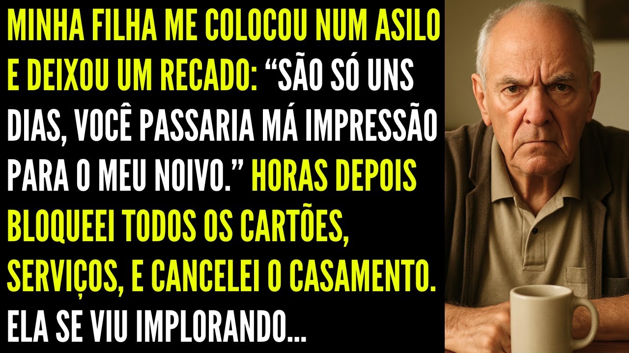 Minha filha me colocou num asilo e avisou: São só uns dias, você passaria má impressão pro meu noivo