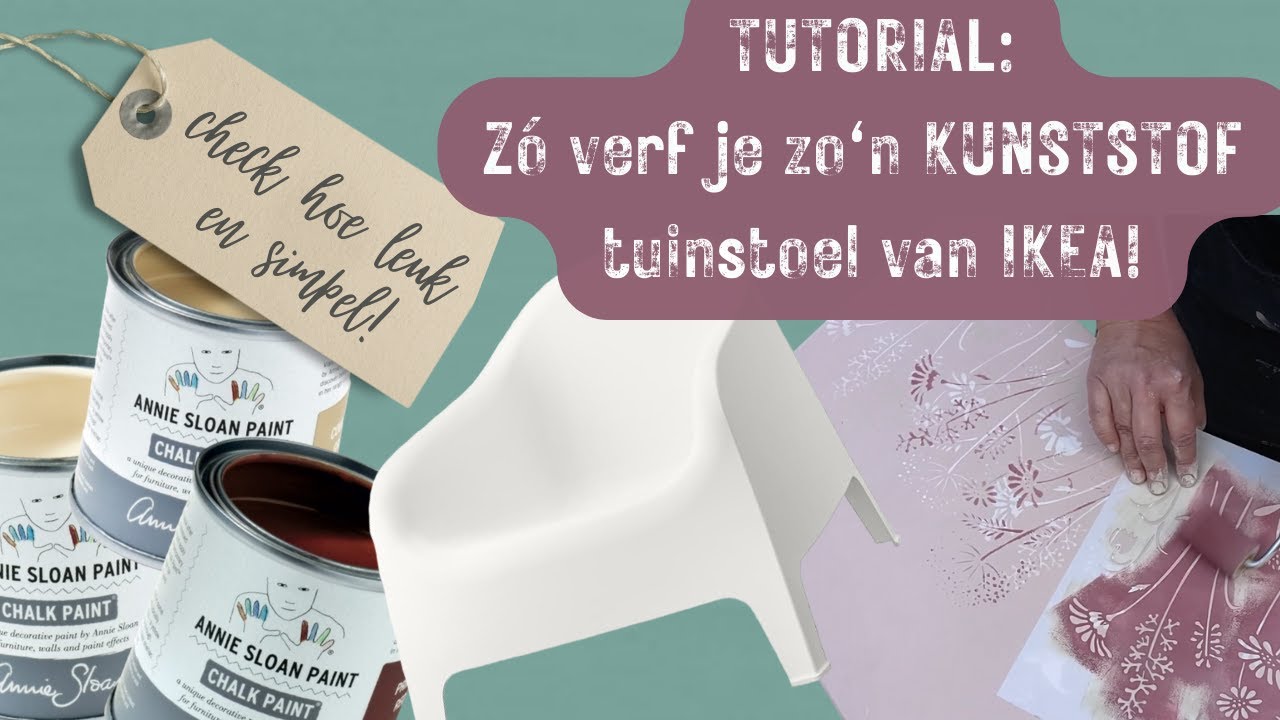 Zó verf je supersnel die kunststof tuinstoel van Ikea: met Annie Sloan Chalk Paint!