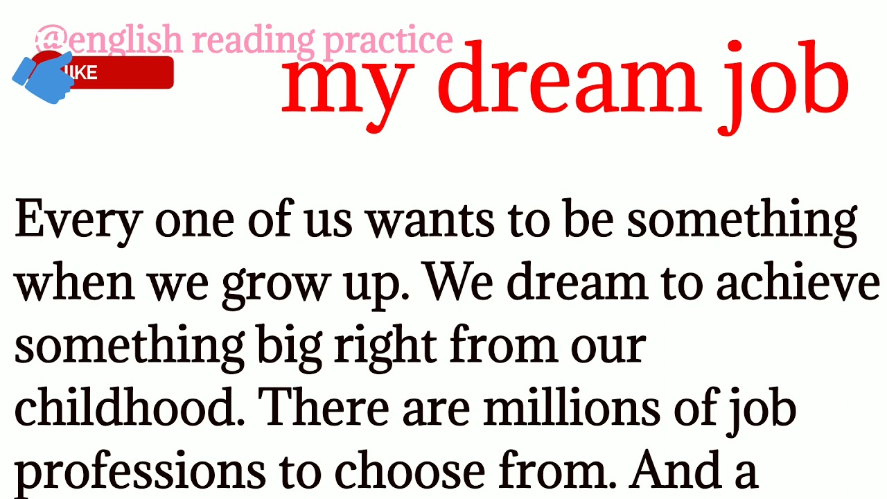 65,My dream job/how to read english/ improve your grammar/ vocabulary/english translation