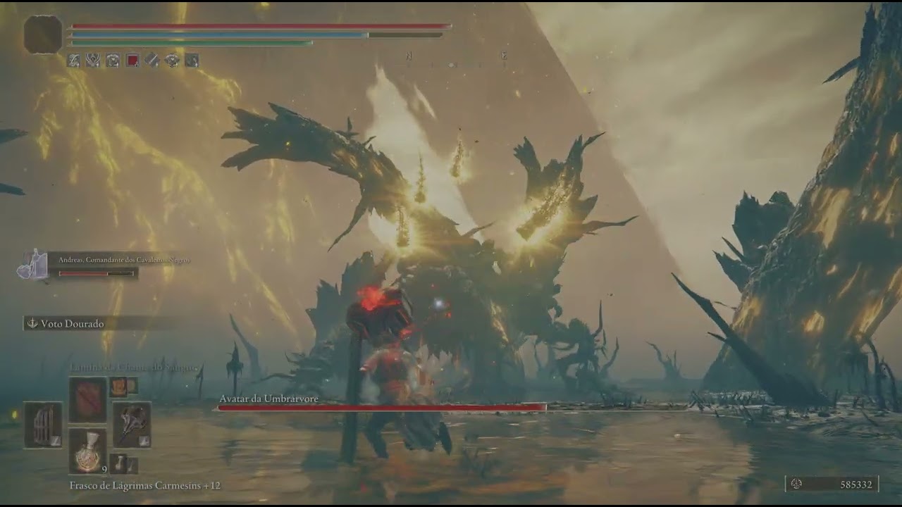 ELDEN RING Cavaleiro Negro vs Avatar da Umbrarvore