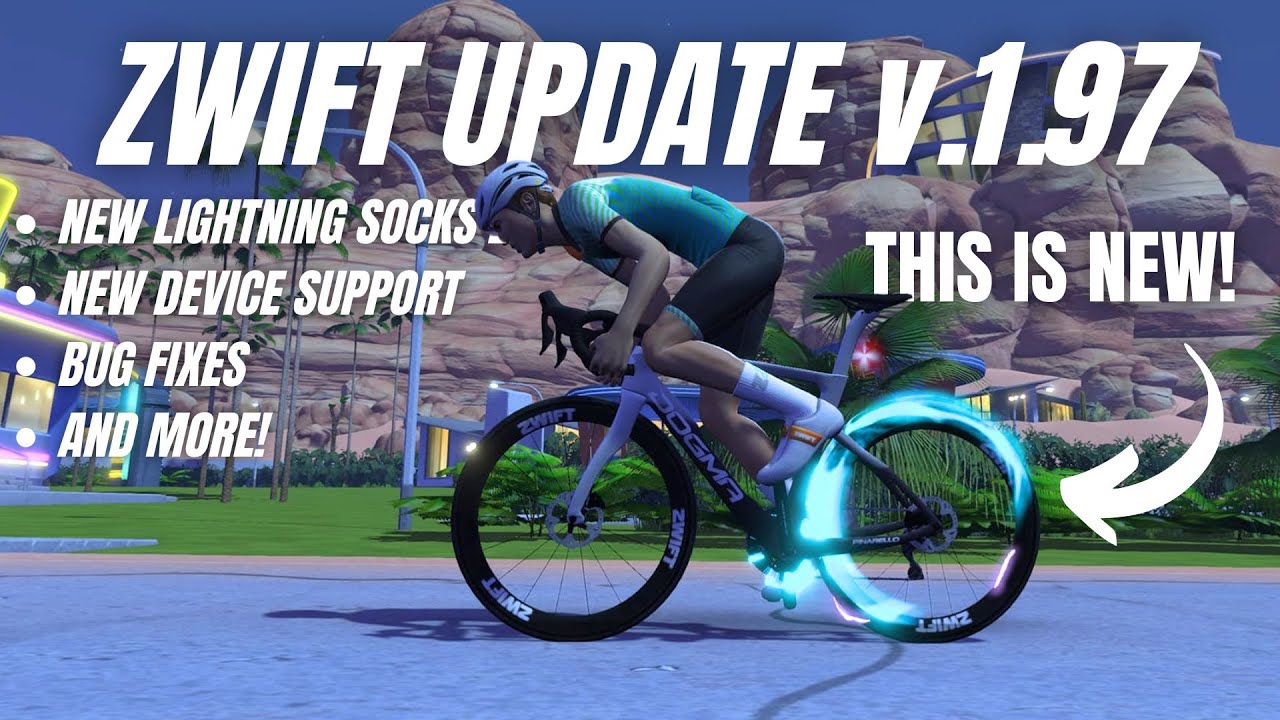 Zwift Update 1.97: NEW Lightning Sock Effect, Seinheiser Support, More!