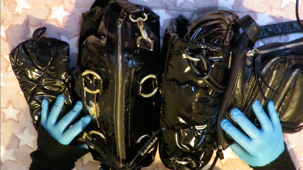 Squeezing ASMR Bags wearing Medical Gloves / No Talking / No Tapping