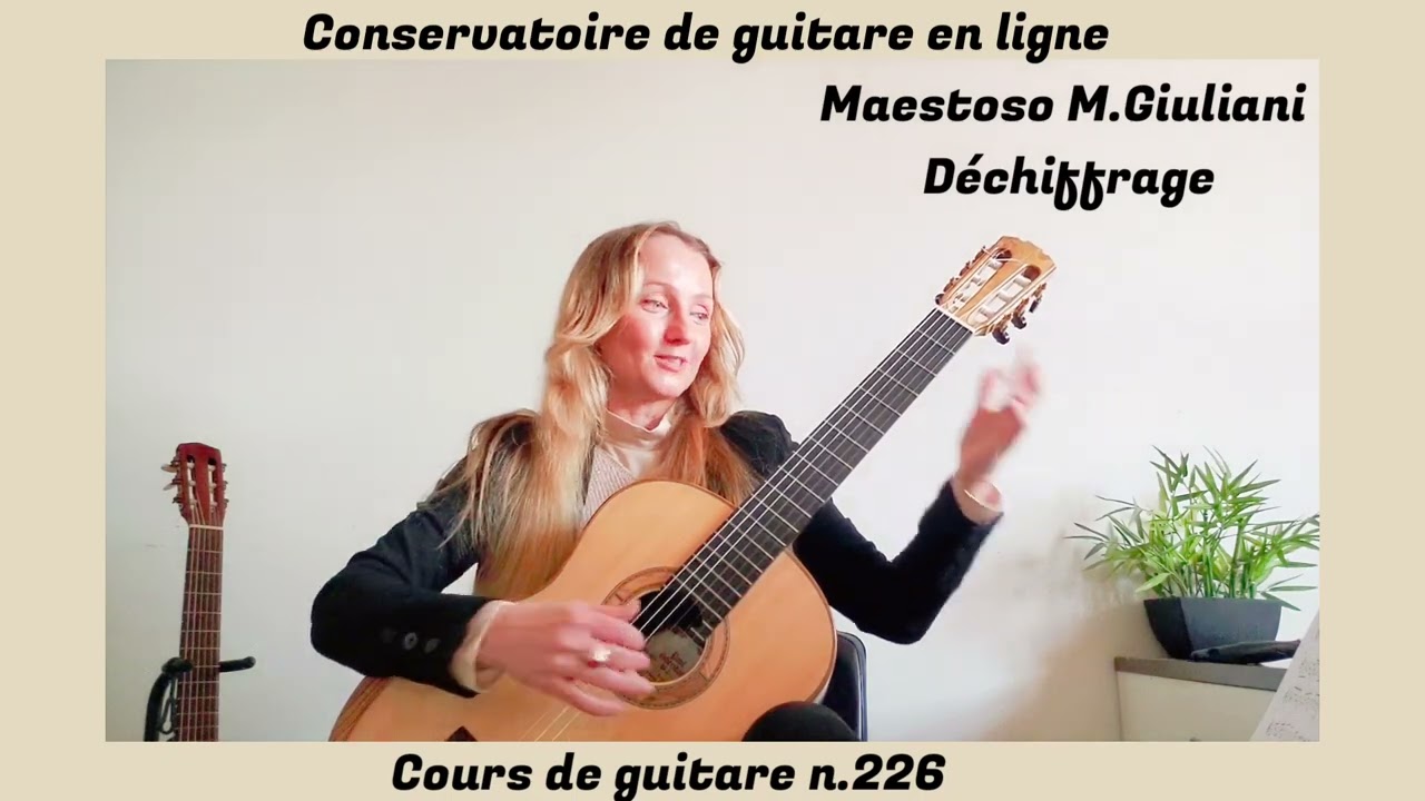 Cours de guitare n.226 Maestoso M.Giuliani Déchiffrage 2ème partie
