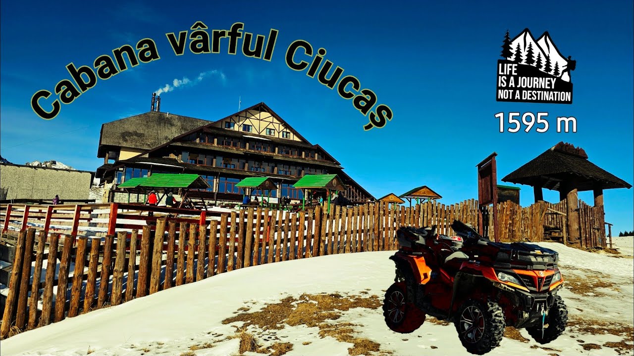 🇷🇴Urcare  cu ATV-ul la Cabana Vârful Ciucas Iarna:  Drumuri Înghețate și Peisaje de Vis
