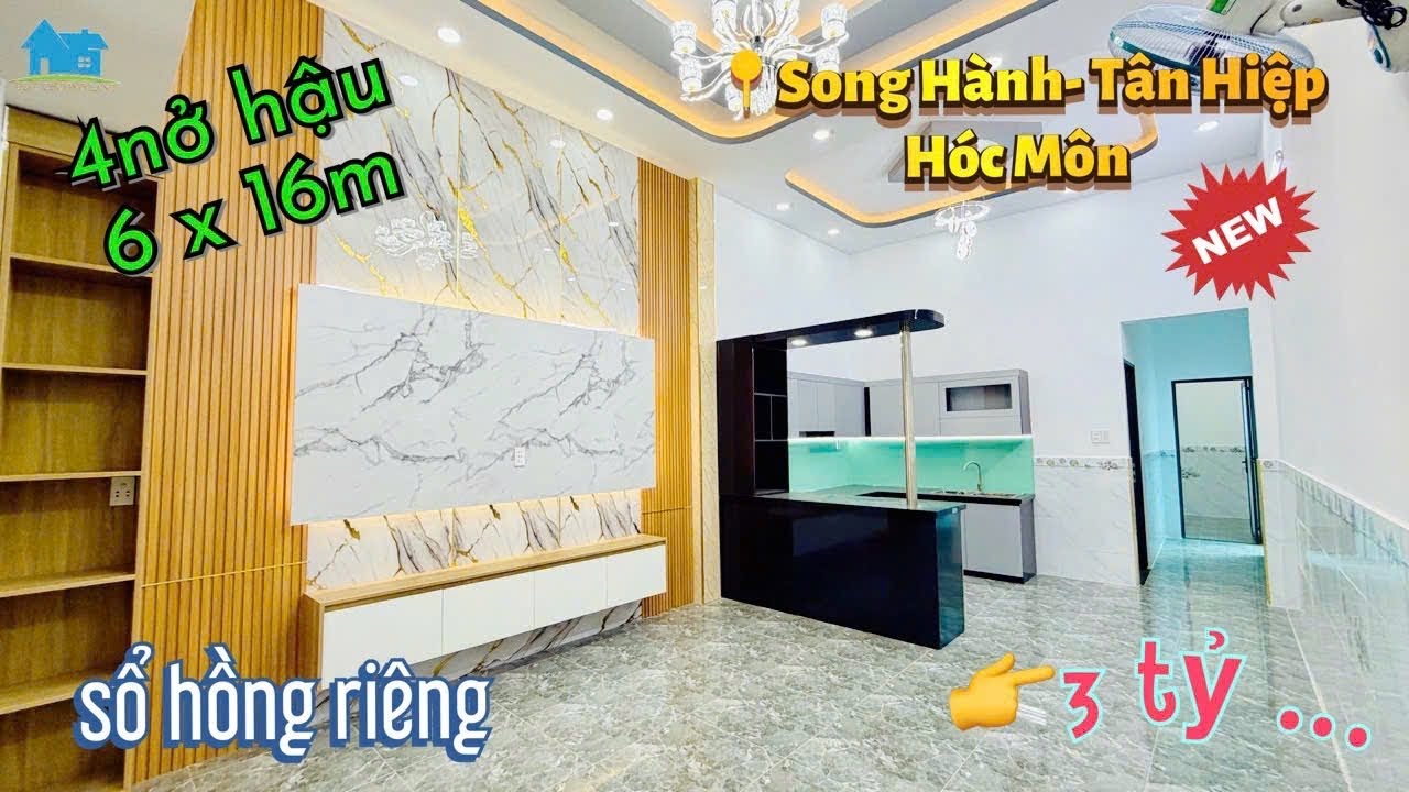 🌼Kẹt tiền! Chị 5 bán gấp căn nhà sổ hồng riêng 4nở hậu 6x16m Song Hành- Lê Lợi Hóc Môn nhỉnh 3 tỷ
