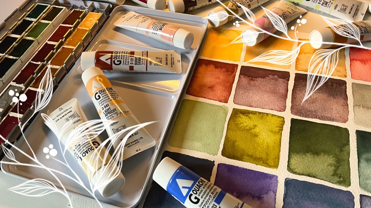 Palette Swatching • Roman Szmal's Custom Collection + Holbein Acryla Gouache