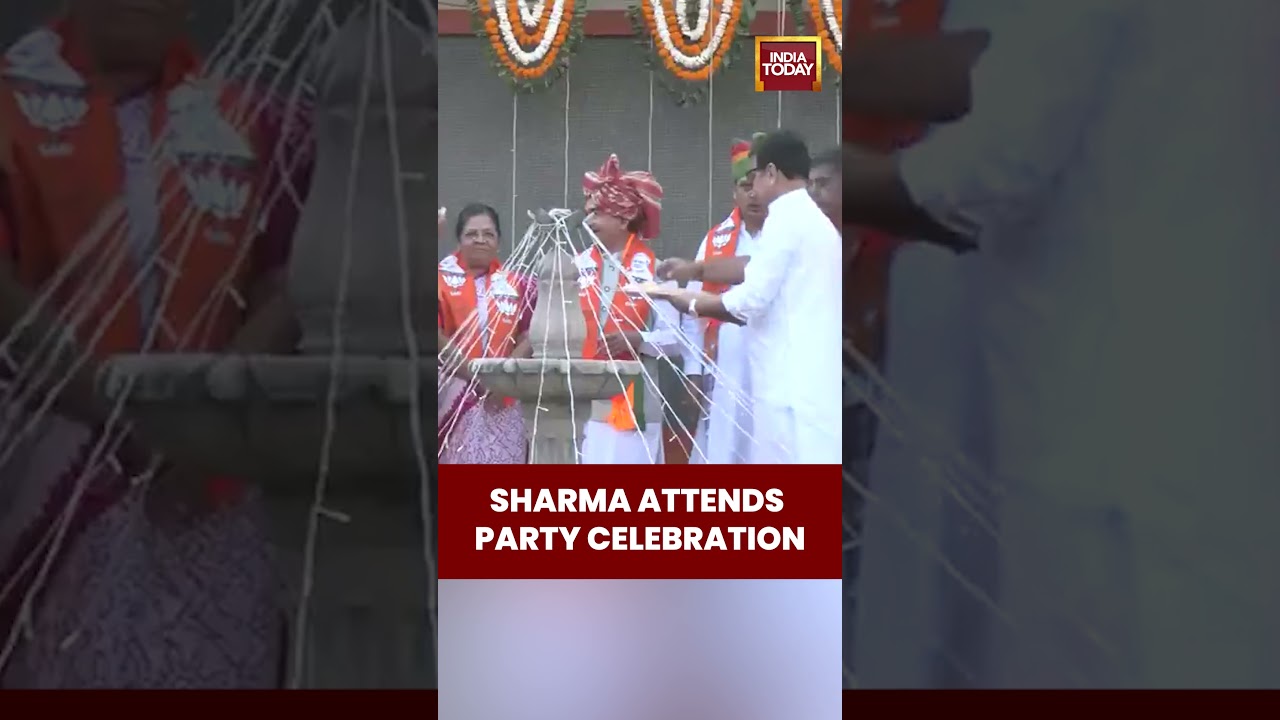Rajasthan CM Bhajanlal Sharma Attends BJP Foundation Day Celebration in Jaipur