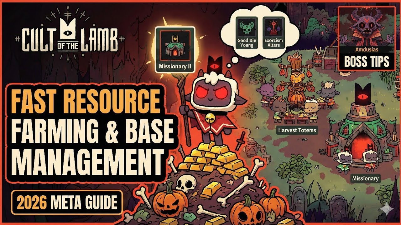 Cult of the Lamb: Fast Resource Farming & Base Management Tips