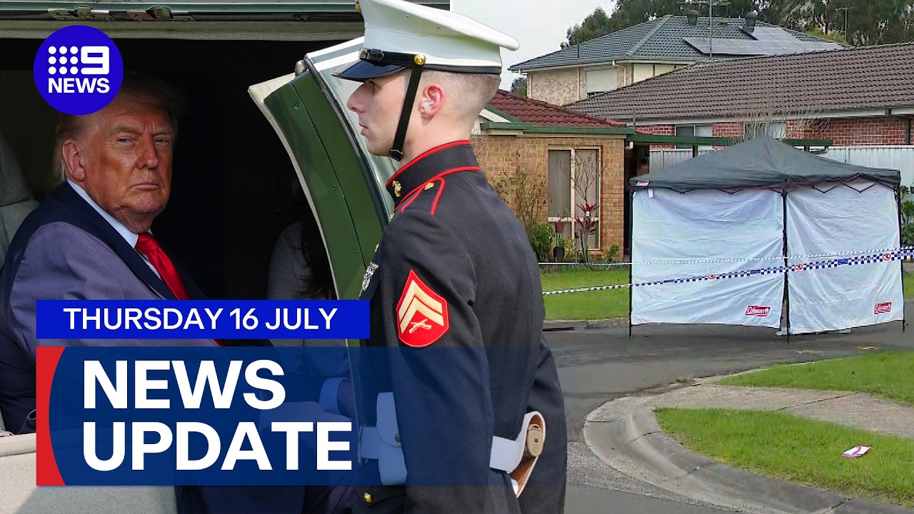 Son arrested after man found outside burning home; US and Iran trade blows | 9 News Australia