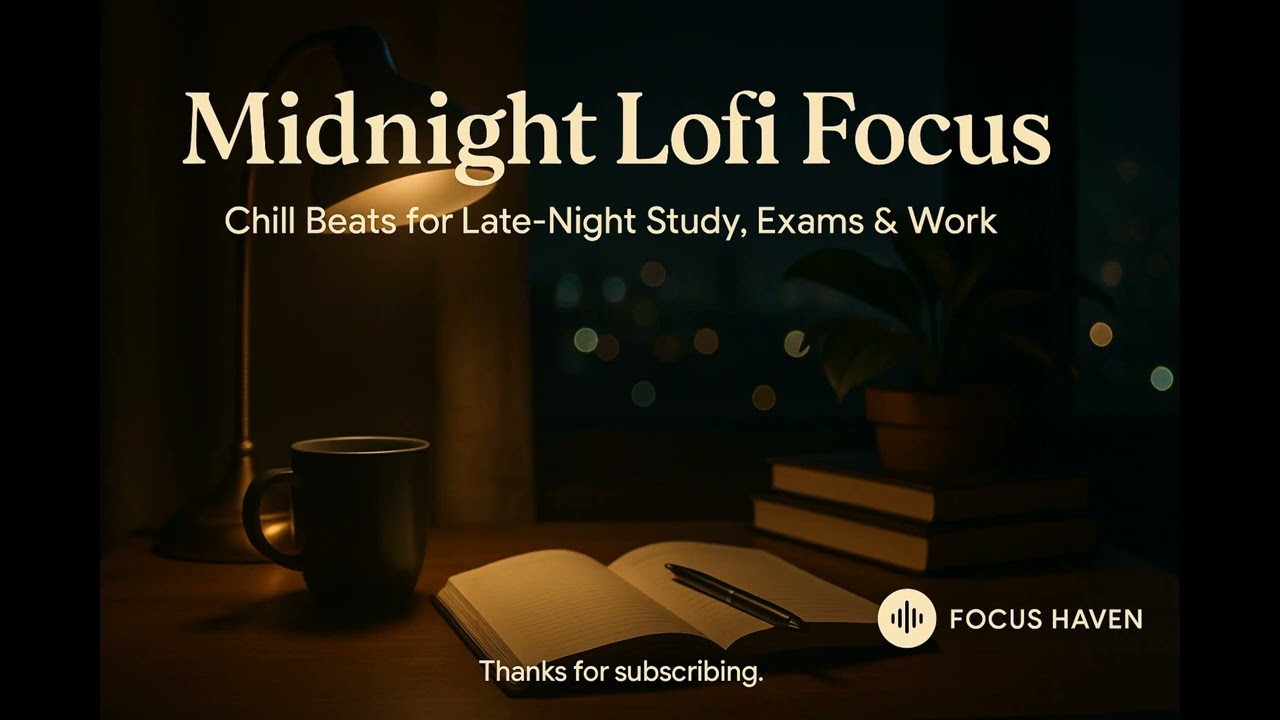 Midnight Lofi Focus — Chill Beats for Late-Night Study, Exams & Work | Focus Haven ✨