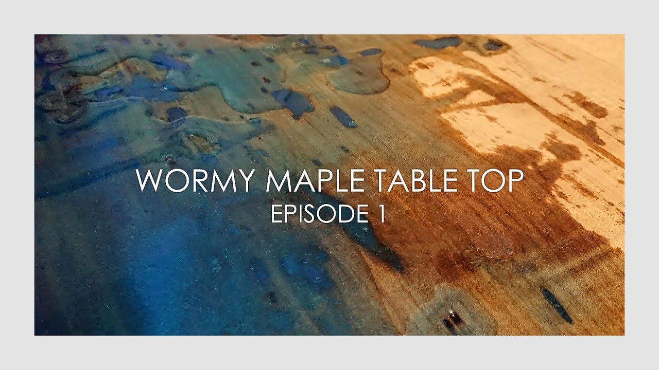 Thousand Lakes - Wormy Maple Table Top - Stabilized with epoxy resin - Part 1