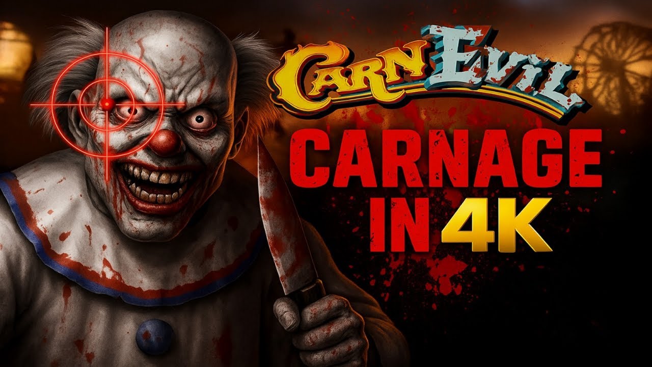⭐ CarnEvil (Midway) | 4K/60FPS Full Arcade Playthrough | Horror Lightgun Shooter Longplay