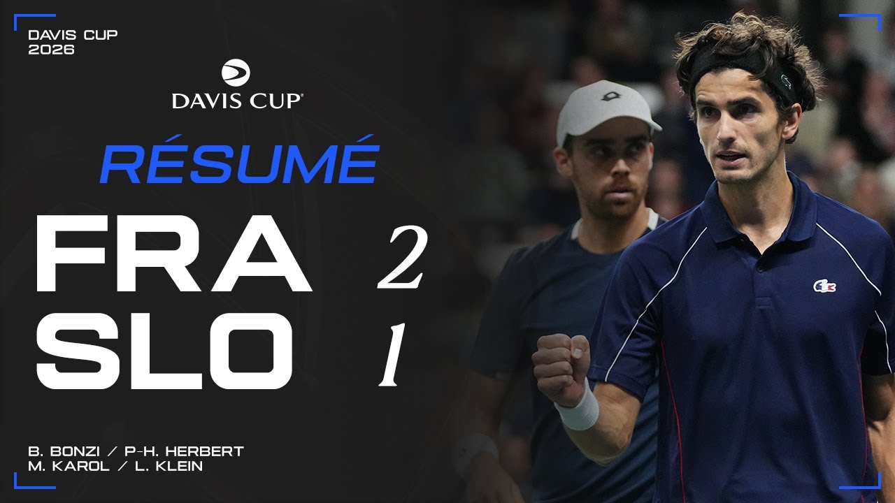 🇫🇷 2-1 🇸🇰 Le double remporté par les Bleus | Résumé France-Slovaquie | Davis Cup 2026