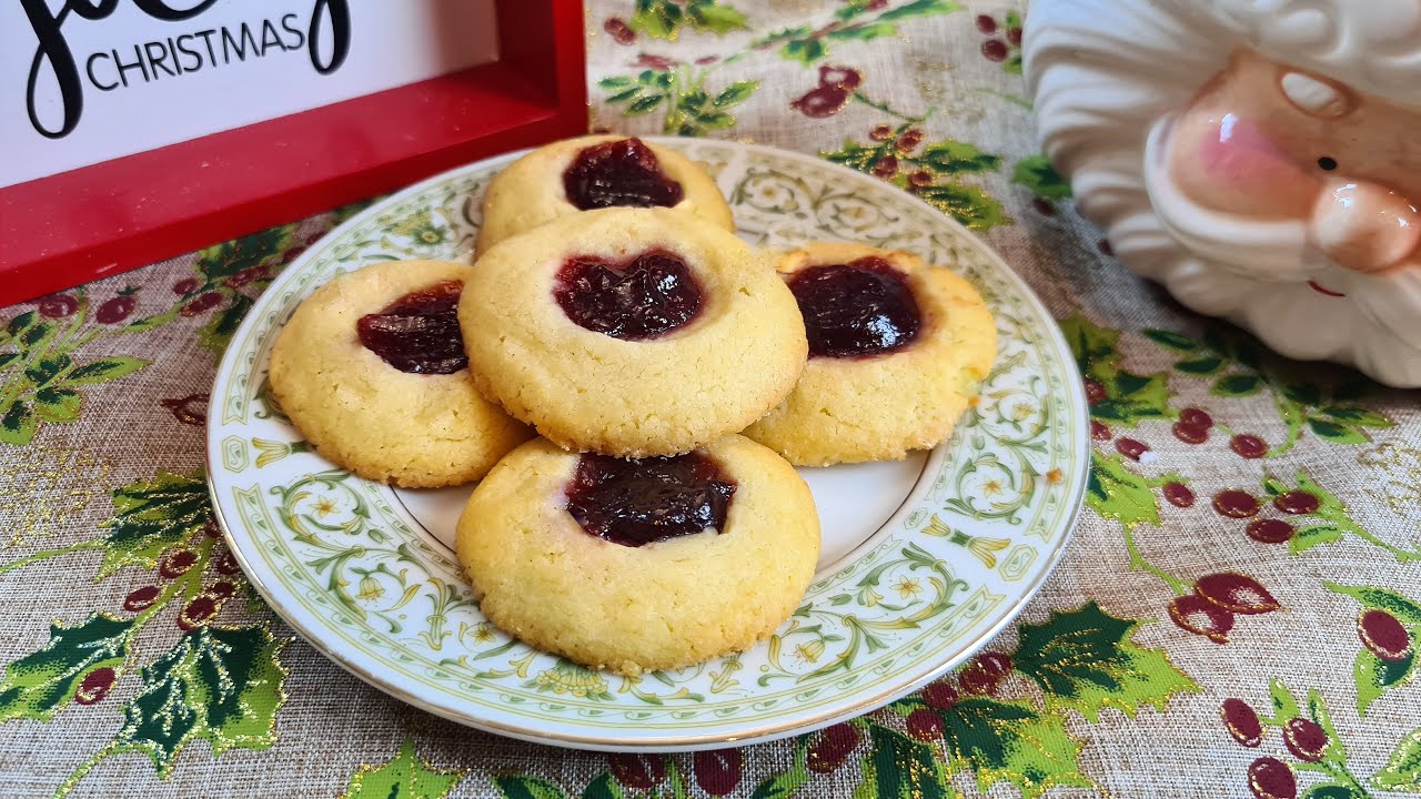 Jam Thumbprint Cookies | Christmas Cookies