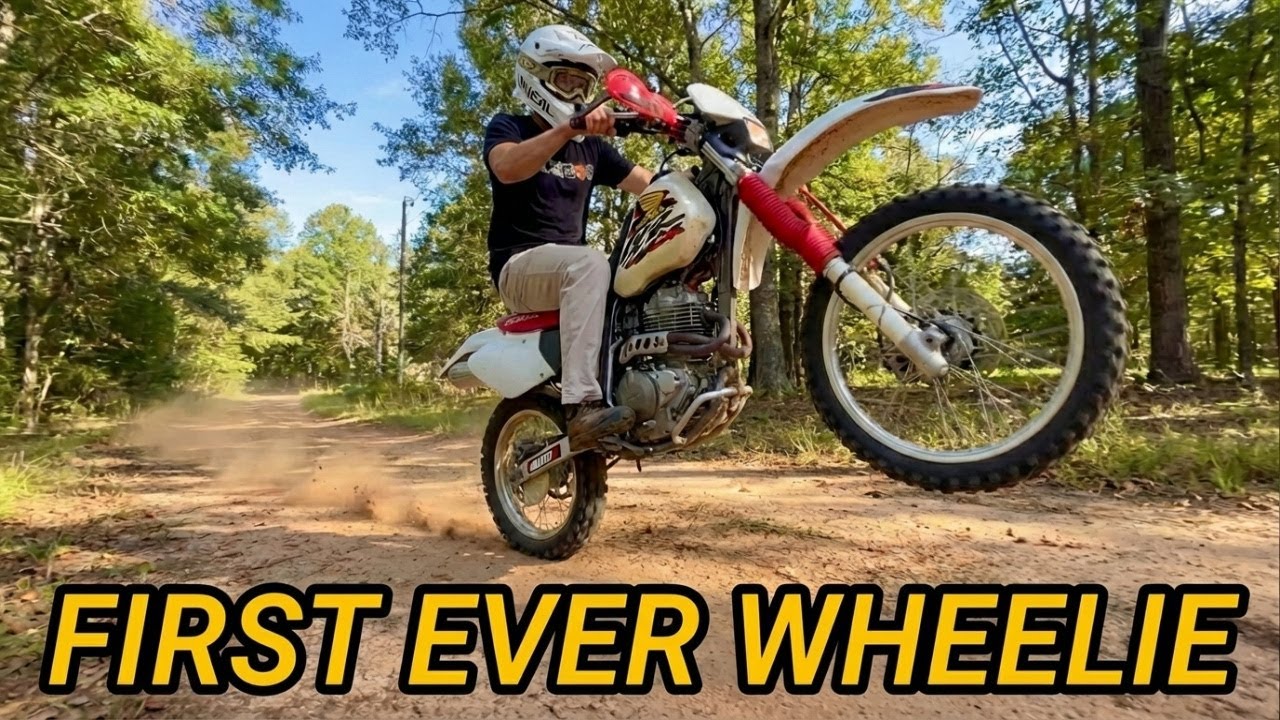First Wheelie & Test Ride on a Honda XR400
